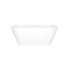 VETNSWOF Vetralla 58-3/4-in X 29-2/8-in Freestanding Soaking Bathtub with Overflow Hole, Standard White