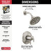 T17233-SS Kayra Monitor 17 Series Shower Trim, Stainless