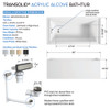 UATLN603022-R-BN Unity AFR 60-in x 30-in x 22-in Alcove Acrylic Bathtub Kit With Right Hand Drain, White/Brushed Nickel