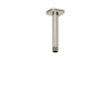 578PN 6-in Ceiling Mount Shower Arm with Square Escutcheon, Polished Nickel