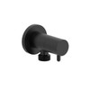 790BK Handshower Outlet with Shutoff Valve, Black