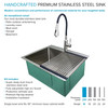 LSA2-252212-BS 25-in x 22-in x 12-in Stainless Steel Dual-Mount Laundry/Utility Sink Kit with Faucet and Accessories
