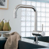 Single Lever Kitchen Faucet with Dual Spray Pull Down in Chrome