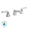 Soft Widespread Lavatory Faucet with Metal Lever Handles and Metal Speed Connect Pop-Up Drain in Chrome