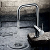 Single Lever Kitchen Faucet with Dual Spray Pull Down in Super Steel