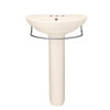 Two-Piece Pedestal and Lavatory with Three Faucet Holes (4 Centers) in White