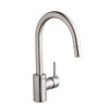 Single Lever Kitchen Faucet with Dual Spray Pull-Down in Super Steel