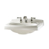 American Standard 0555.108.020 Pedestal Lavatory Top with Three Faucet Holes (8 Centers) without Pedestal Leg in White