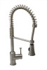 Semi-Professional 2.2 GPM Kitchen Faucet with Metal Hose and Protector Coil in Stainless Steel