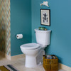 Right Height Elongated 1.28 Gpf 2-Piece Toilet, in White
