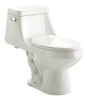 1-Piece 1.6 Gpf Single Flush Elongated Toilet with Seat, in White
