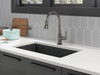 9190T-KS-DST Broderick Single Handle Pull Down Kitchen Faucet with Touch2O Technology, Black Stainless