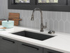 9190T-KS-DST Broderick Single Handle Pull Down Kitchen Faucet with Touch2O Technology, Black Stainless