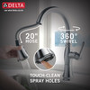 9197-AR-PR-DST Cassidy Single Handle Pull Down Kitchen Faucet, Lumicoat Arctic Stainless