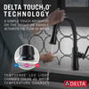 9179T-BL-DST Coranto Single Handle Pull Down Kitchen Faucet with Touch2O Technology, Matte Black