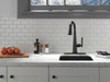 9982T-BL-DST Emmeline Single Handle Pull Down Bar or Prep Faucet with Touch2O Technology, Matte Black
