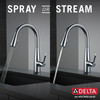 9113TV-AR-DST Essa VoiceIQ Single Handle Pull Down Faucet with Touch2O Technology, Arctic Stainless