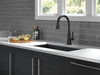 19802TZ-BL-DST Lenta Single Handle Pull Down Kitchen Faucet with Touch2O Technology, Matte Black