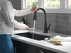 19802TZ-BL-DST Lenta Single Handle Pull Down Kitchen Faucet with Touch2O Technology, Matte Black