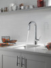 9991-PR-DST Monrovia Single Handle Pull Down Bar or Prep Faucet, Lumicoat Chrome