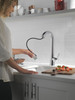 9991-PR-DST Monrovia Single Handle Pull Down Bar or Prep Faucet, Lumicoat Chrome