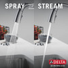 9976T-AR-PR-DST Stryke Single Handle Pull Down Bar or Prep Faucet with Touch 2O Technology, Lumicoat Arctic Stainless