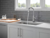 9176T-AR-PR-DST Stryke Single Handle Pull Down Kitchen Faucet with Touch 2O Technology, Lumicoat Arctic Stainless