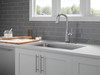 9176T-AR-PR-DST Stryke Single Handle Pull Down Kitchen Faucet with Touch 2O Technology, Lumicoat Arctic Stainless