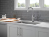 9176T-AR-PR-DST Stryke Single Handle Pull Down Kitchen Faucet with Touch 2O Technology, Lumicoat Arctic Stainless