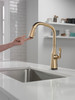 9176TV-CZ-PR-DST Stryke 1L Touch2O Pull Down Kitchen with Voice, Lumicoat Champagne Bronze