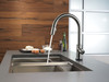9159T-KS-DST Trinsic Single Handle Pull Down Kitchen Faucet with Touch, Black Stainless