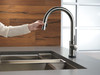 9159T-KS-DST Trinsic Single Handle Pull Down Kitchen Faucet with Touch, Black Stainless