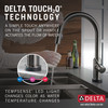 9159T-KS-DST Trinsic Single Handle Pull Down Kitchen Faucet with Touch, Black Stainless