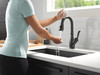 9678T-BL-DST Leland Single Handle Pull Down Bar or Prep Faucet with Touch2O Technology, Matte Black