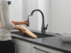 9183T-BL-DST Mateo Single Handle Pull Down Kitchen Faucet with Touch2O and ShieldSpray Technologies, Matte Black