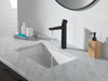 673-BL-DST Galeon Single Handle Mid-Height Bathroom Faucet, Matte Black