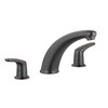 2-Handle Deck Mount Tub Filler Faucet with Lever Handles in Legacy Bronze