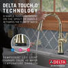 9197T-PN-PR-DST Cassidy Single Handle Pull Down Kitchen Faucet with Touch2O and ShieldSpray Technologies, Lumicoat Polished Nickel