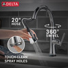 9179T-DST Coranto Single Handle Pull Down Kitchen Faucet with Touch2O Technology, Chrome