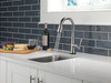 9982T-AR-PR-DST Emmeline Single Handle Pull Down Bar or Prep Faucet with Touch2O Technology, Lumicoat Arctic Stainless