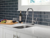 9982T-AR-PR-DST Emmeline Single Handle Pull Down Bar or Prep Faucet with Touch2O Technology, Lumicoat Arctic Stainless