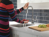 9982T-AR-PR-DST Emmeline Single Handle Pull Down Bar or Prep Faucet with Touch2O Technology, Lumicoat Arctic Stainless