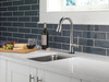 9982T-AR-PR-DST Emmeline Single Handle Pull Down Bar or Prep Faucet with Touch2O Technology, Lumicoat Arctic Stainless