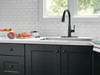 9113TV-BL-DST Essa VoiceIQ Single Handle Pull Down Faucet with Touch2O Technology, Matte Black