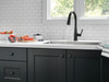 9113TV-BL-DST Essa VoiceIQ Single Handle Pull Down Faucet with Touch2O Technology, Matte Black
