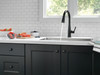 9113TV-BL-DST Essa VoiceIQ Single Handle Pull Down Faucet with Touch2O Technology, Matte Black