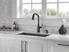 9176T-BL-DST Stryke Single Handle Pull Down Kitchen Faucet with Touch 2O Technology, Matte Black