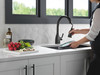 9183-BL-DST Mateo Single Handle Pull Down Kitchen Faucet with ShieldSpray Technology, Matte Black