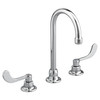 1.5 GPM 8" Widespread Faucet with Rigid/Swivel Gooseneck Spout and 3rd Water Inlet in Polished Chrome