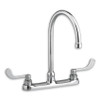 1.5 GPM Top Mount 8" Gooseneck Spout Faucet with Spray in Polished Chrome